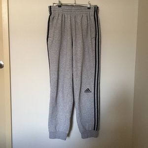 Gray & black Adidas sweatpants